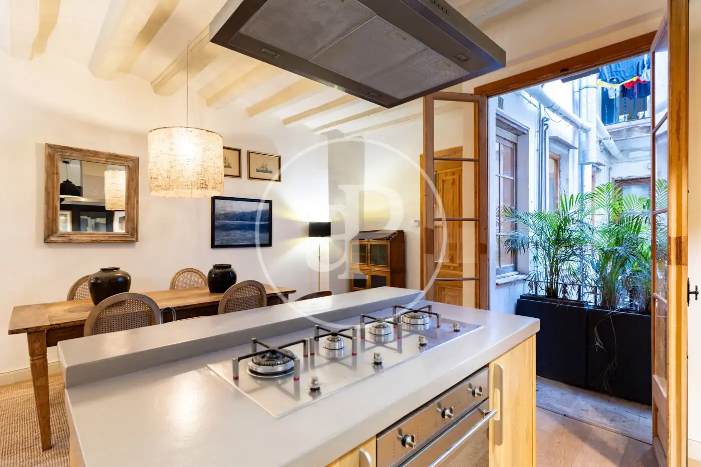 Kitchen of Flat for sale in Barcelona  with Heating, Furnished and Balcony
