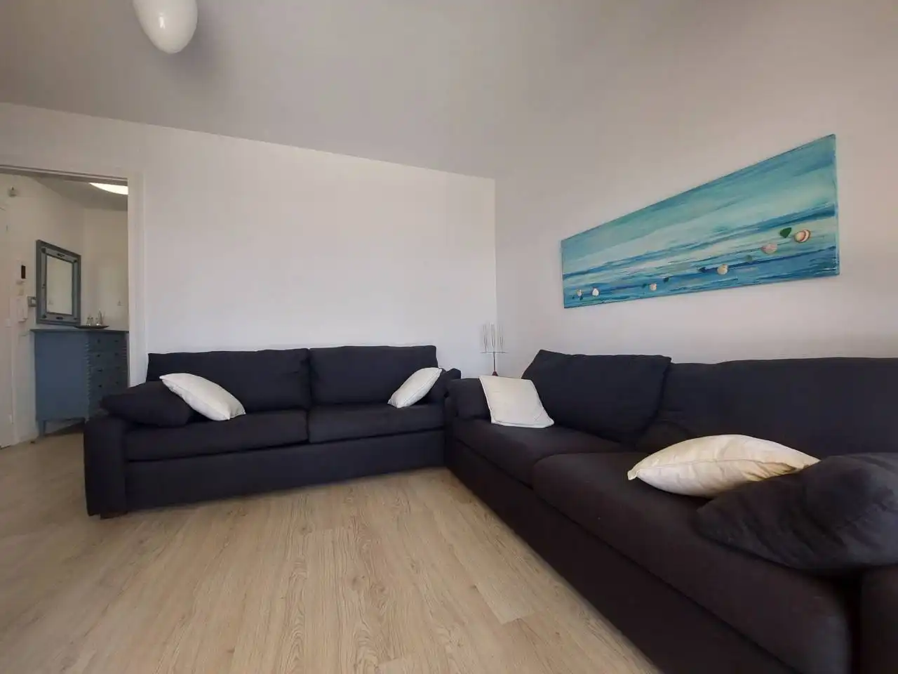 Living room of Flat for rent in Vilanova i la Geltrú  with Private garden, Terrace and Furnished