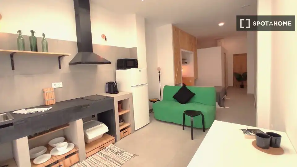Living room of Flat for rent in Valencia  with Air Conditioner, Heating and Furnished