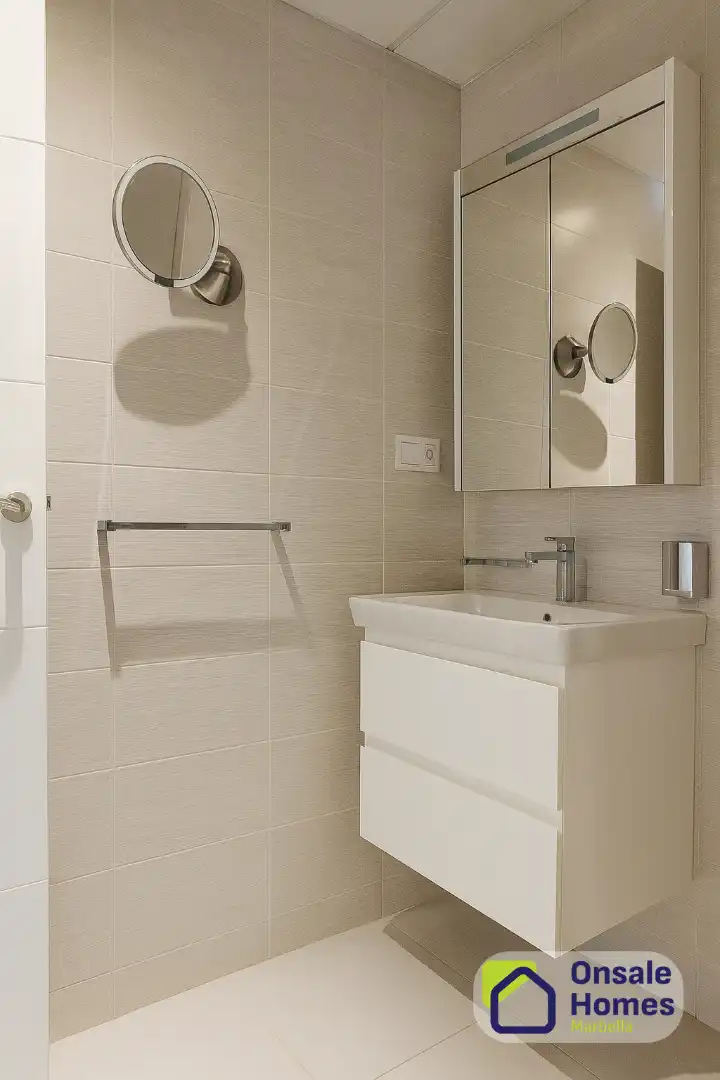 Baño de Piso en venta en Marbella con Terraza, Alarma y Piscina comunitaria
