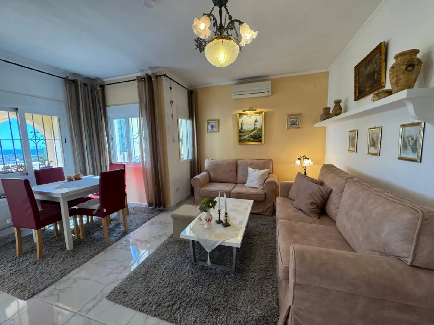 Sala d'estar de Apartament en venda en Teulada amb Aire condicionat, Calefacció i Terrassa