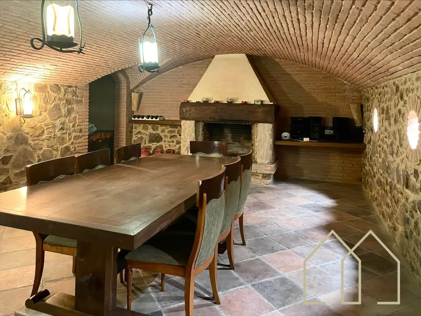Comedor de Casa o chalet en venta en Sant Joan de Mollet con Aire acondicionado, Calefacción y Jardín privado