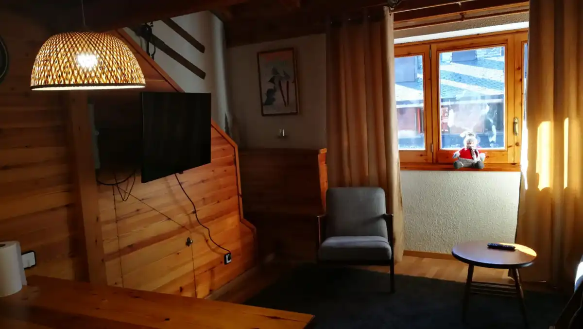 Sala de estar de Piso de alquiler en Canillo con Calefacción, Parquet y Amueblado