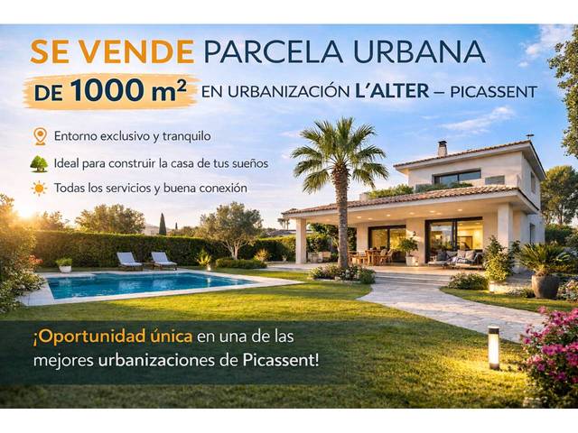 Terreno residencial en Venta en Urbanizacion Tancat del Alter en Picassent