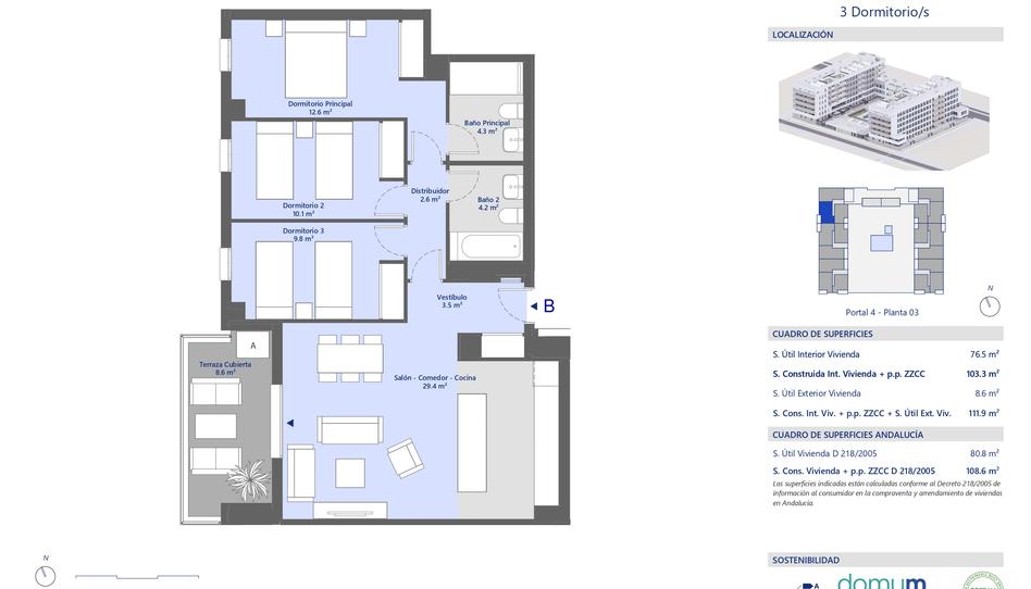 Photo 1 from new construction home in Flat for sale in Parcelas R. y R., Palmas Altas, Bellavista, Sevilla