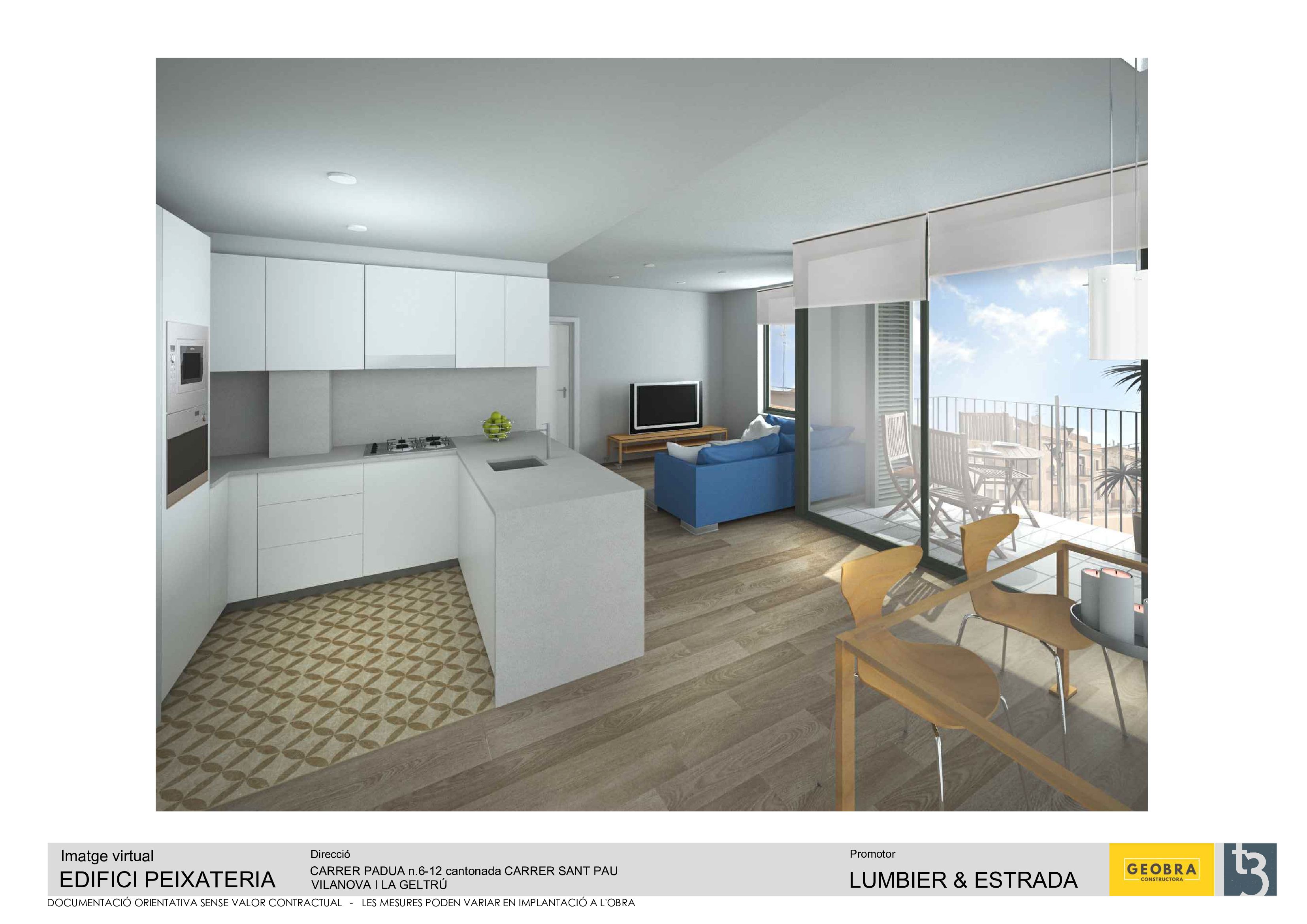 Kitchen of Flat for sale in Vilanova i la Geltrú  with Balcony