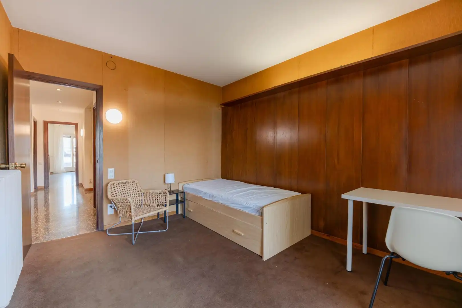 Dormitori de Apartament de lloguer en Girona amb Calefacció, Parquet i Terrassa