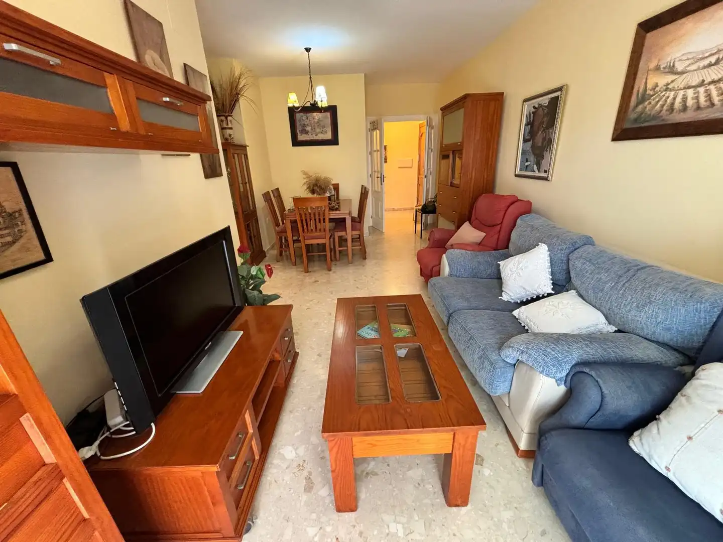 Sala de estar de Ático de alquiler en Motril con Aire acondicionado, Calefacción y Jardín privado