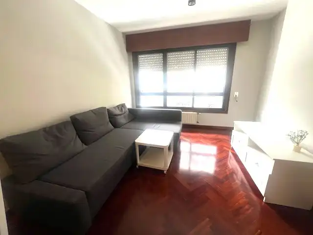 Wohnzimmer von Wohnung zur Miete in A Coruña Capital  mit Heizung, Parkett und Terrasse