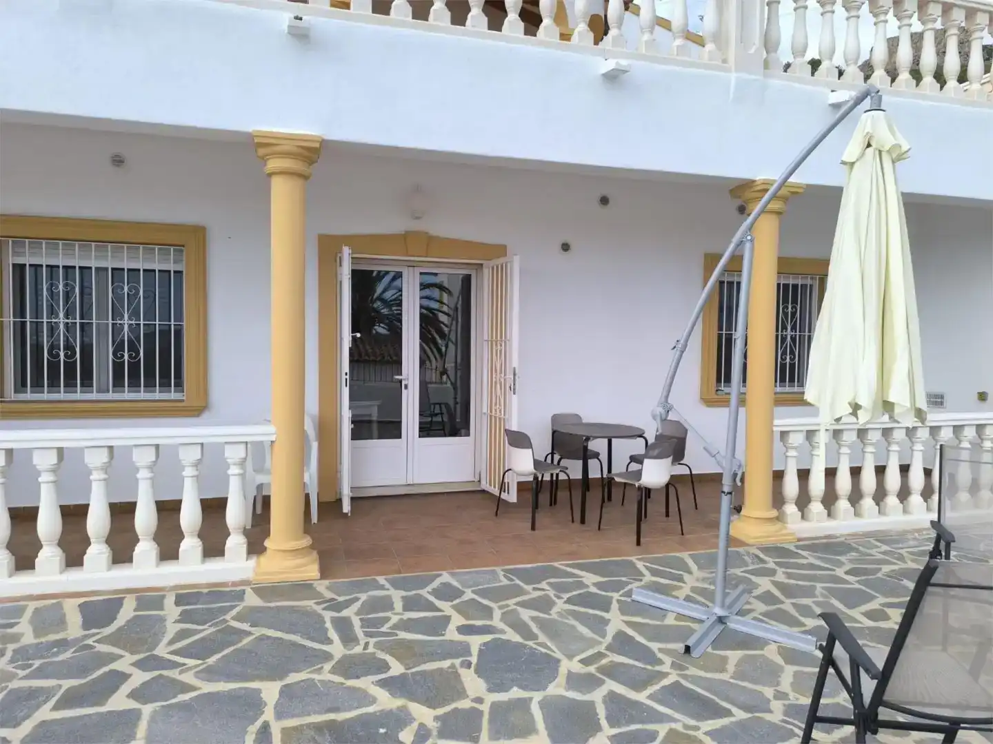 Terrace of Flat for sale in Calpe / Calp  with Air Conditioner, Private garden and Swimming Pool