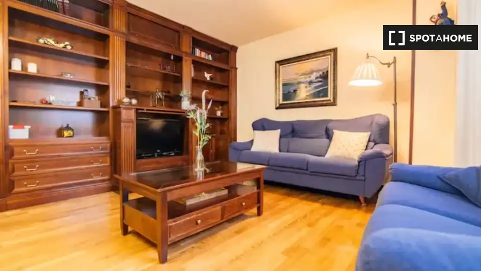Sala de estar de Piso de alquiler en Madrid con Aire acondicionado, Calefacción y Amueblado