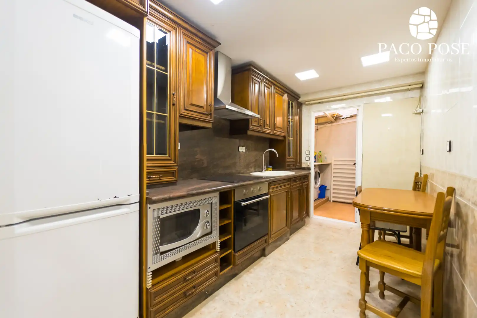 Kitchen of Flat for sale in A Coruña Capital   with Parquet flooring, Furnished and Oven