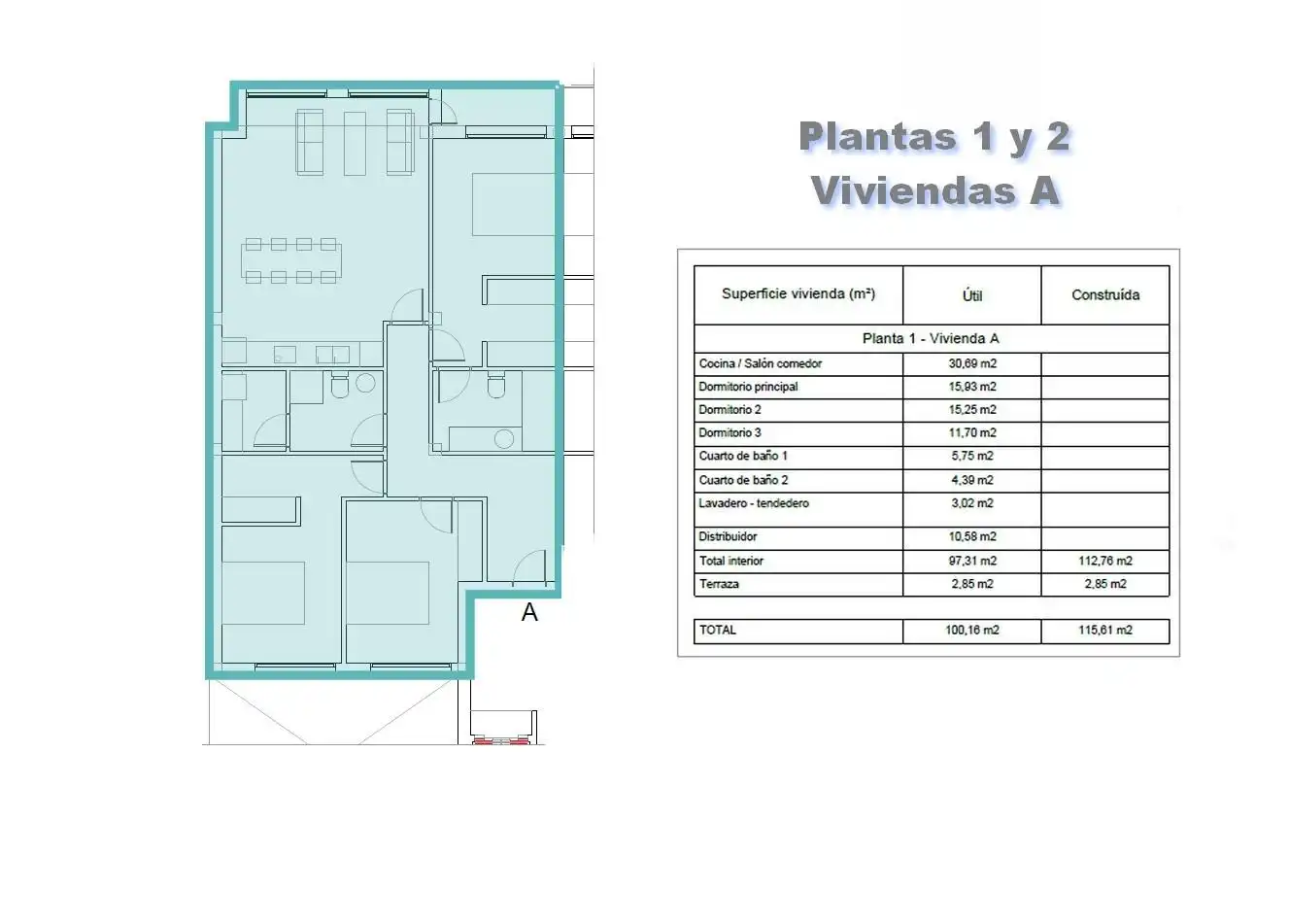 Piso en venta en A Laracha   con Calefacción, Trastero y Balcón