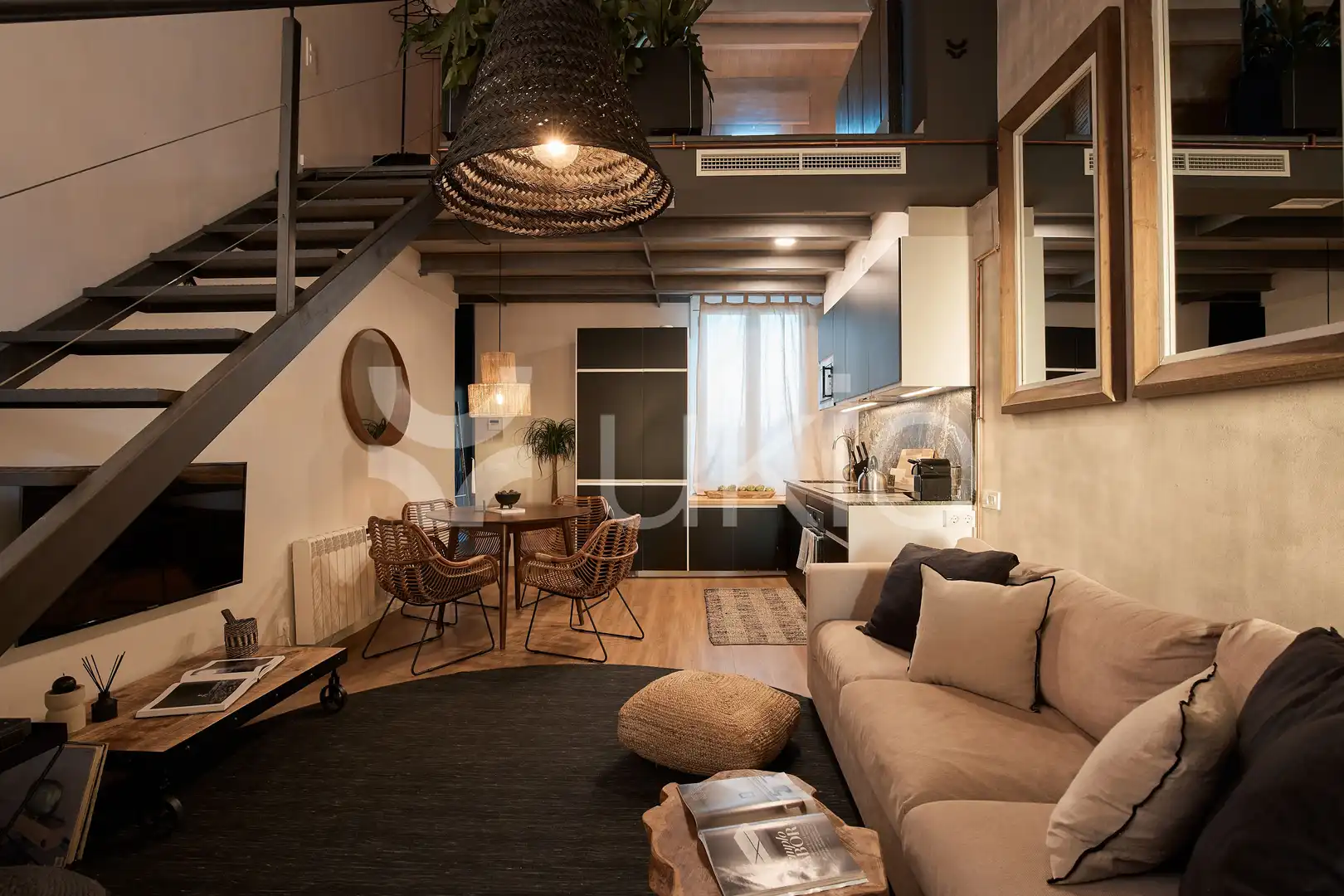 Living room of Apartments for rent in Barcelona  with Air Conditioner, Heating and Terrace