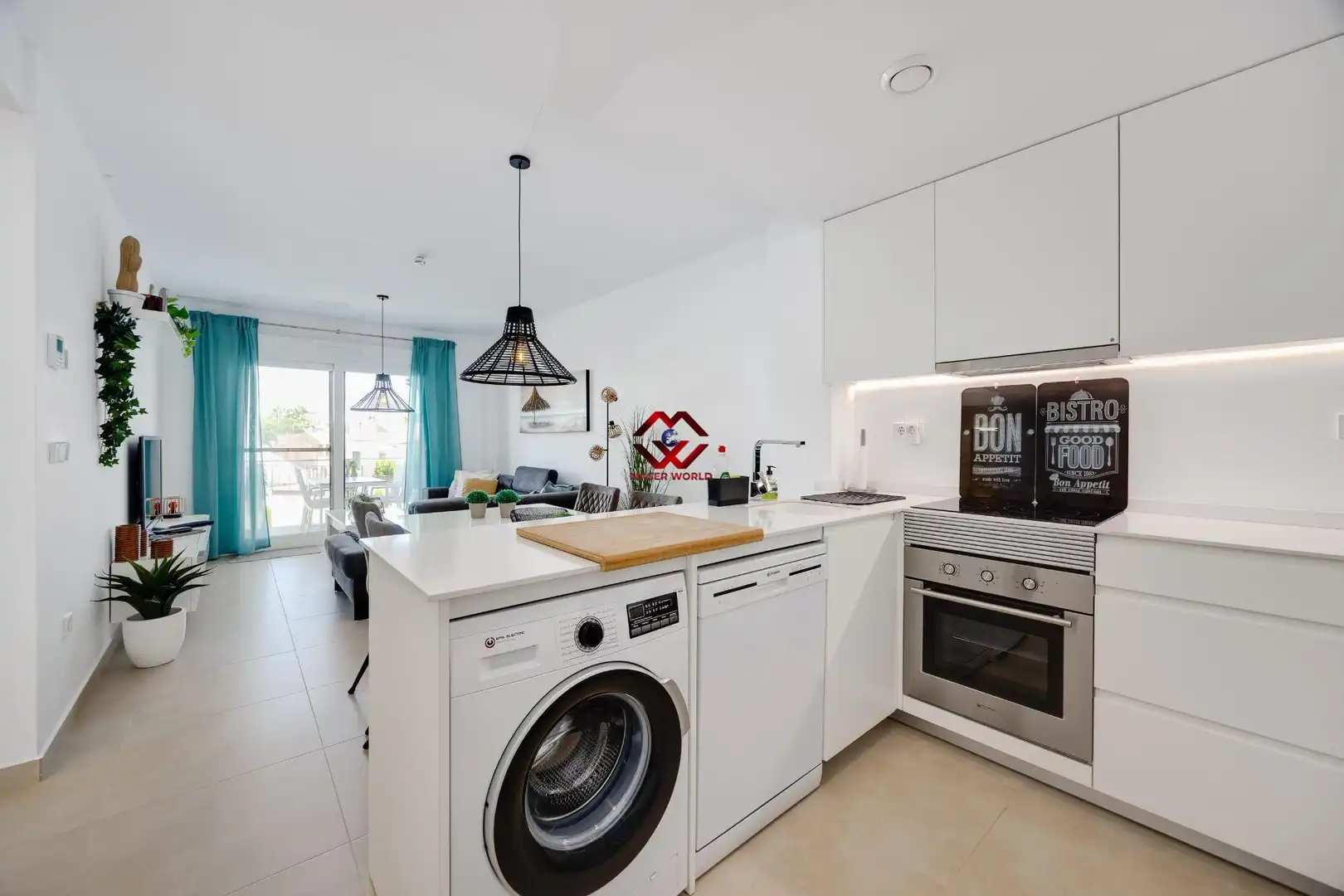 Cuina de Apartament en venda en Pilar de la Horadada amb Aire condicionat, Calefacció i Jardí privat