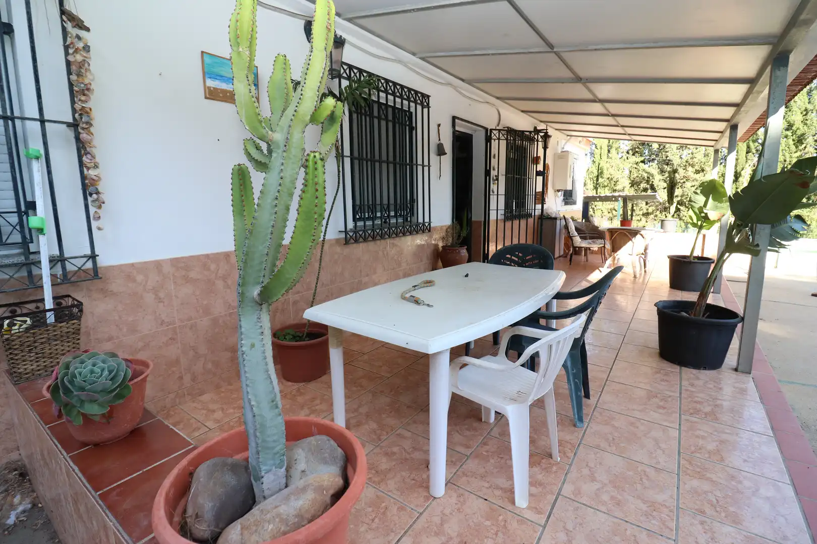 Terrassa de Finca rústica en venda en Aljaraque amb Jardí privat, Piscina i Moblat