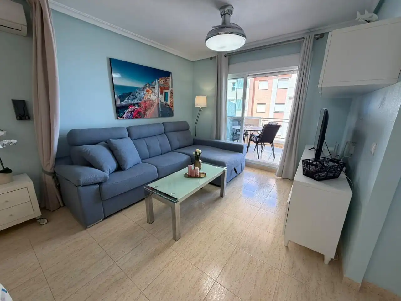 Sala de estar de Apartamento en venta en La Manga del Mar Menor con Aire acondicionado, Jardín privado y Terraza