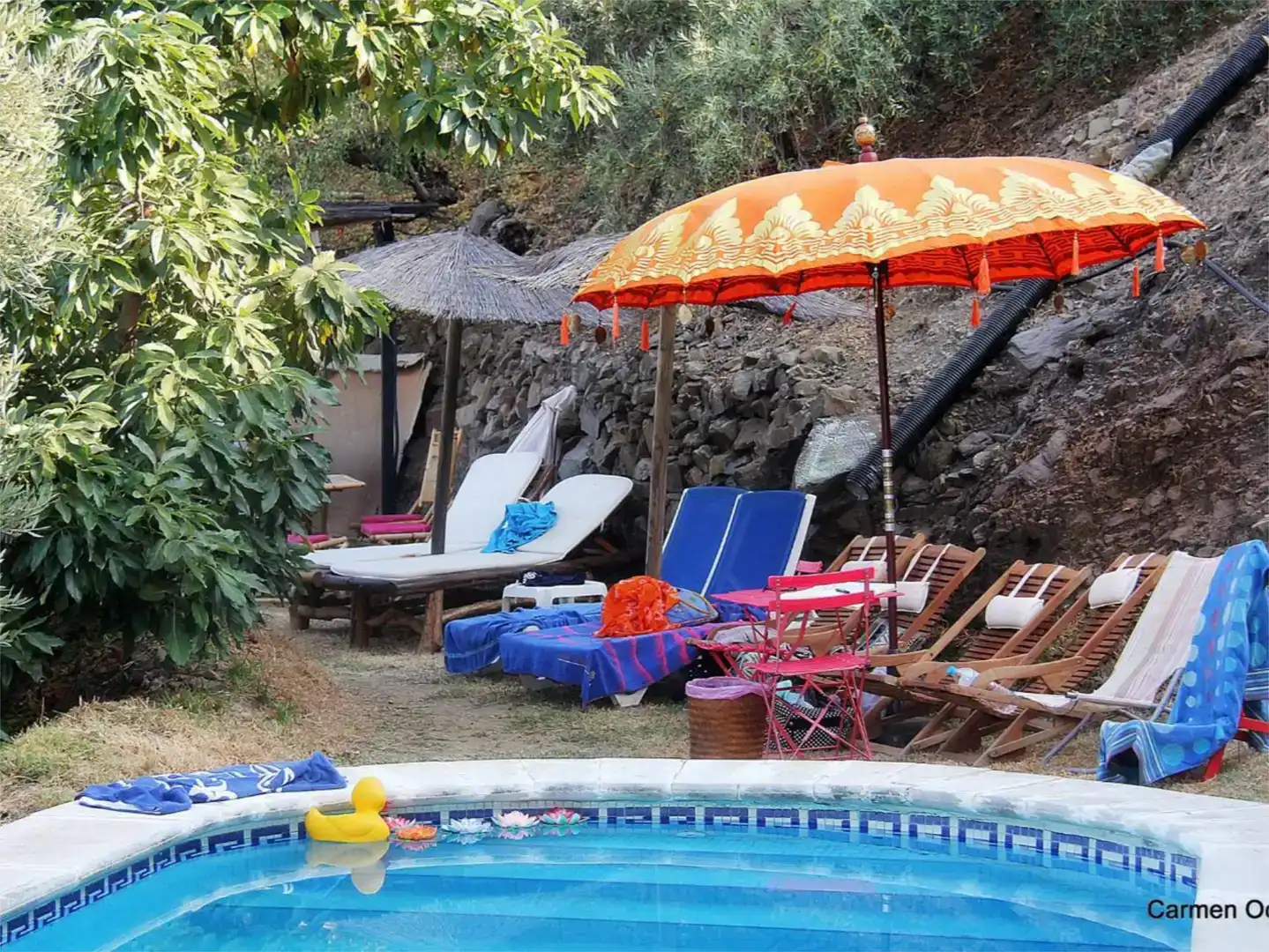 Swimming pool of Flat for rent in Torrox  with Air Conditioner, Private garden and Parquet flooring