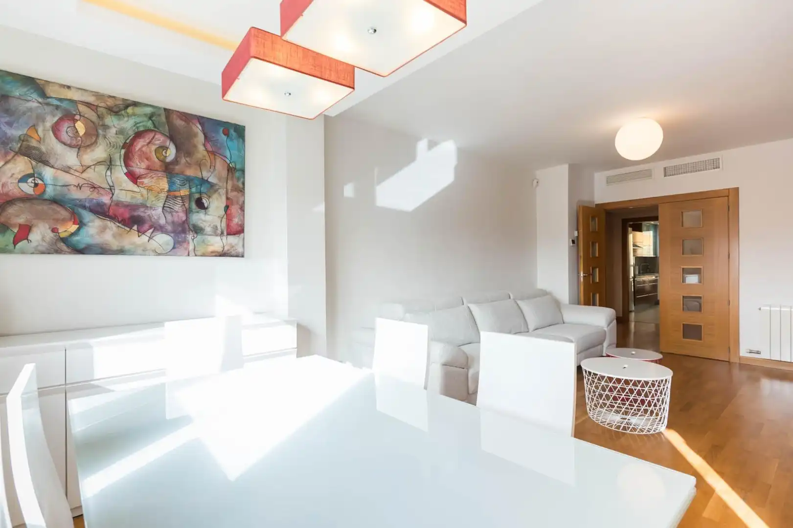 Sala d'estar de Pis de lloguer en Murcia amb Aire condicionat, Calefacció i Parquet