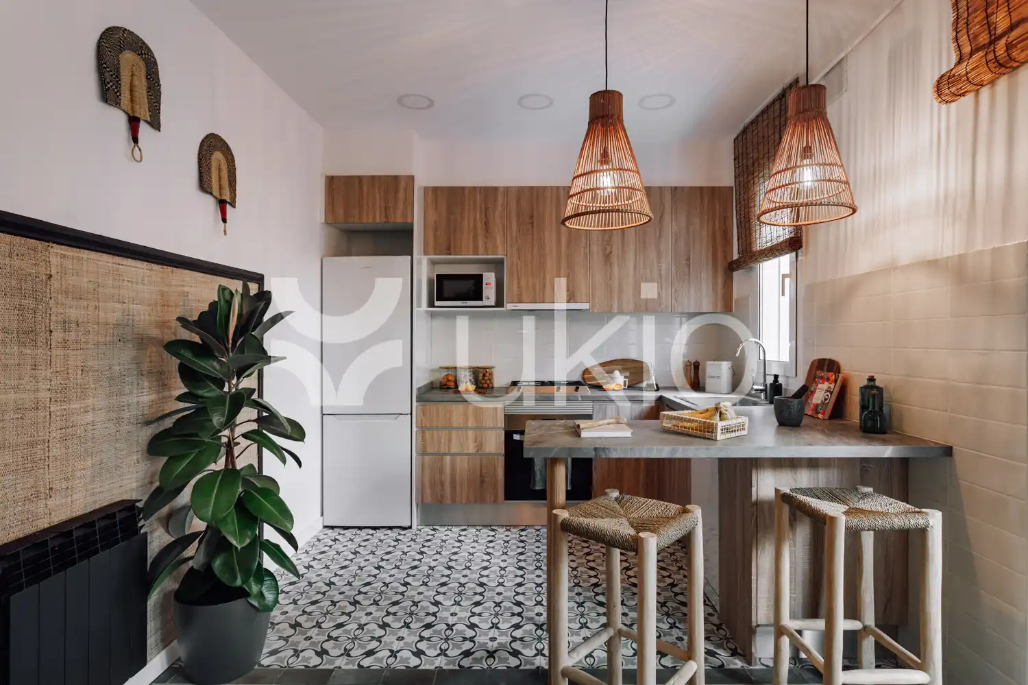 Cuina de Apartament de lloguer en Barcelona amb Aire condicionat, Calefacció i Terrassa