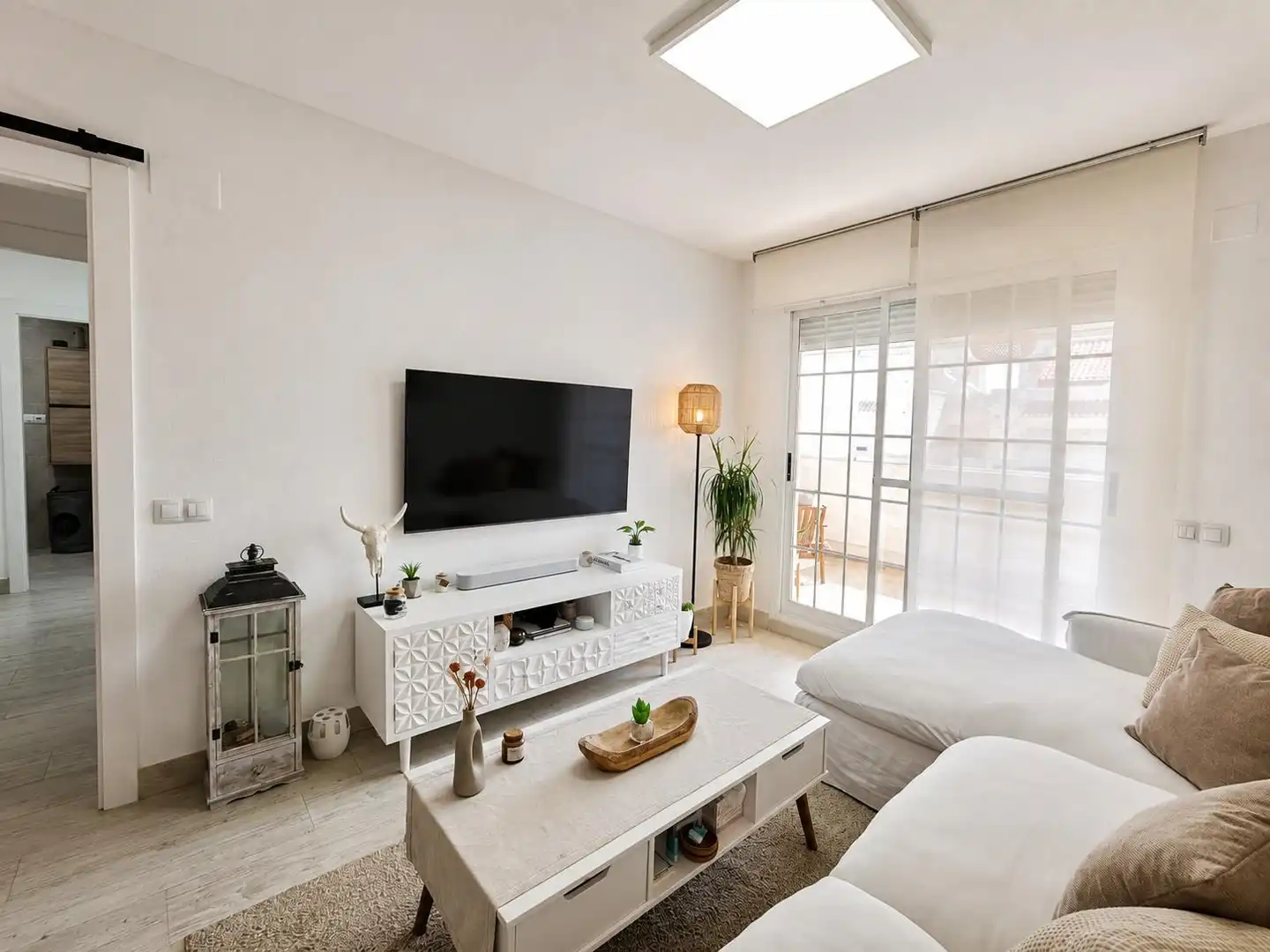 Living room of Flat for sale in Santa Pola  with Air Conditioner, Heating and Parquet flooring