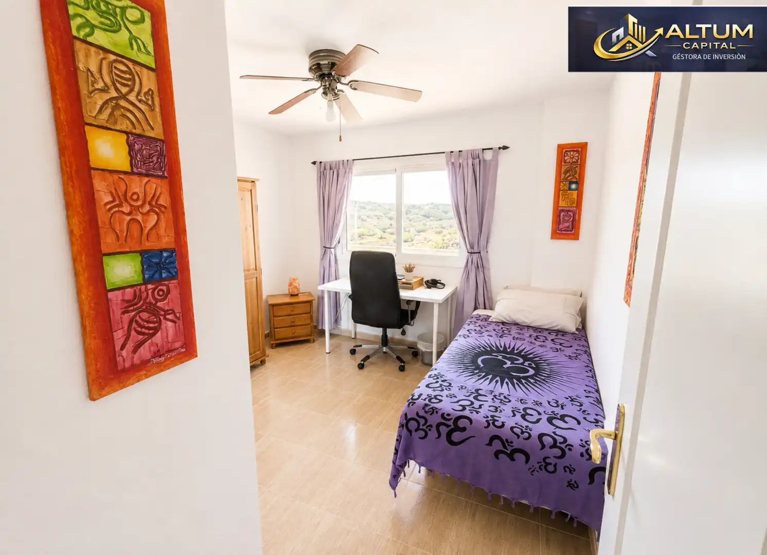 Bedroom of Flat for sale in Arona  with Furnished, Washing machine and Microwave