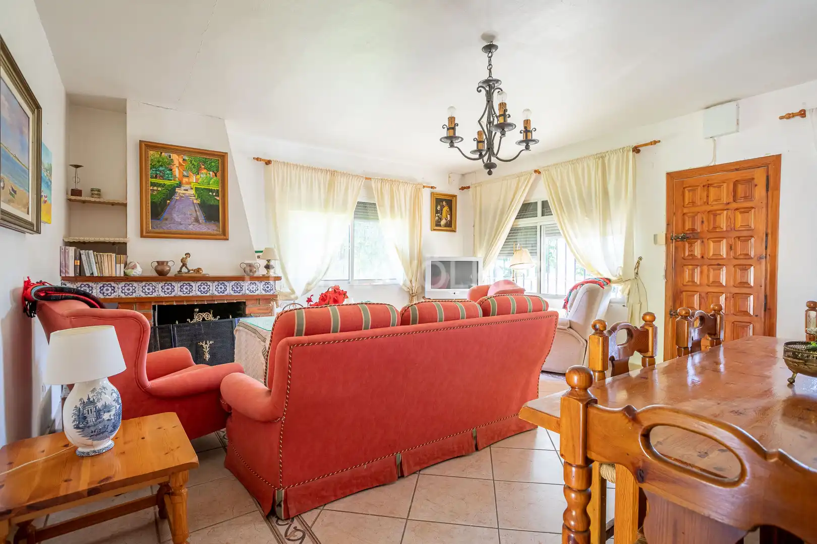 Sala de estar de Finca rústica en venta en El Rompido con Aire acondicionado, Calefacción y Jardín privado