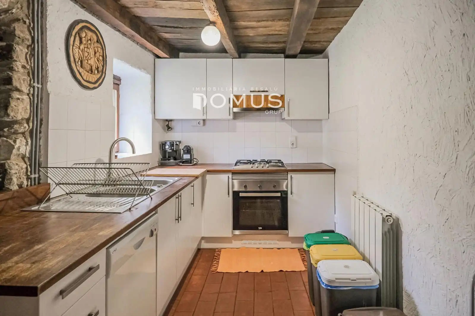 Cocina de Finca rústica en venta en Santa Pau con Calefacción, Parquet y Piscina