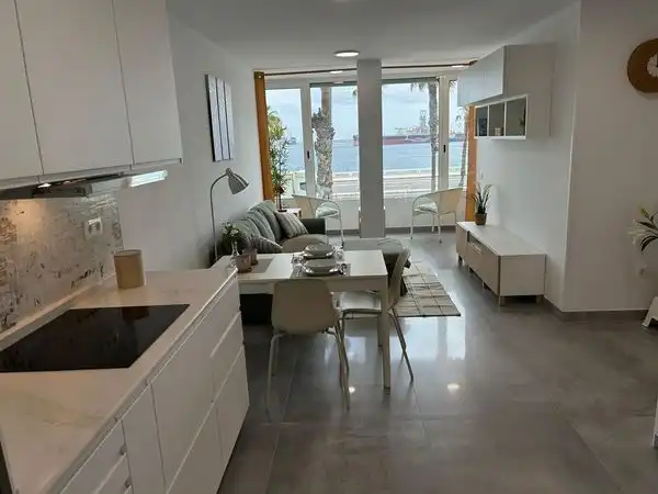 Sala de estar de Piso de alquiler en Las Palmas de Gran Canaria con Aire acondicionado, Calefacción y Horno