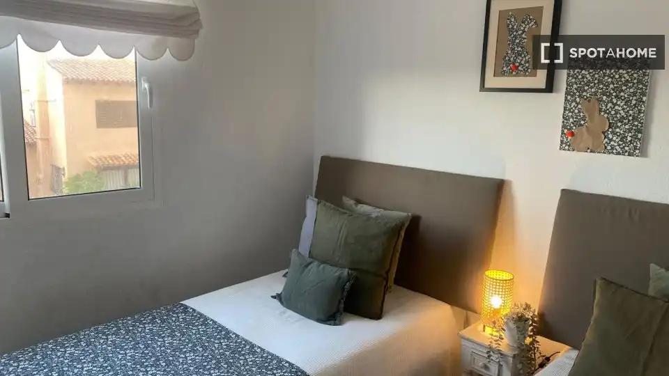 Bedroom of Flat for rent in Sueca  with Air Conditioner, Heating and Furnished