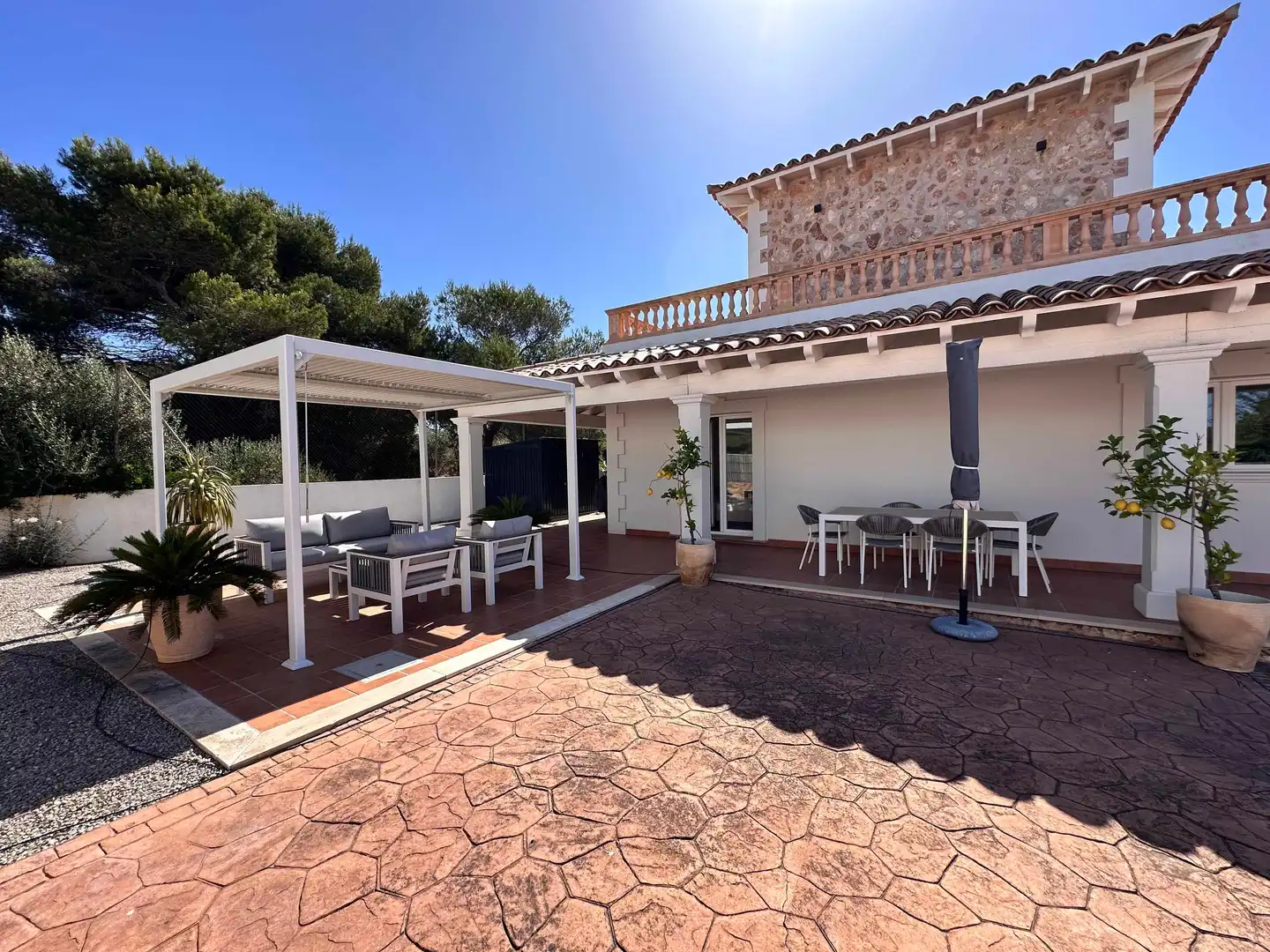 Terrasse von Country house zum Verkauf in Llucmajor mit Klimaanlage, Abstellraum und Schwimmbad