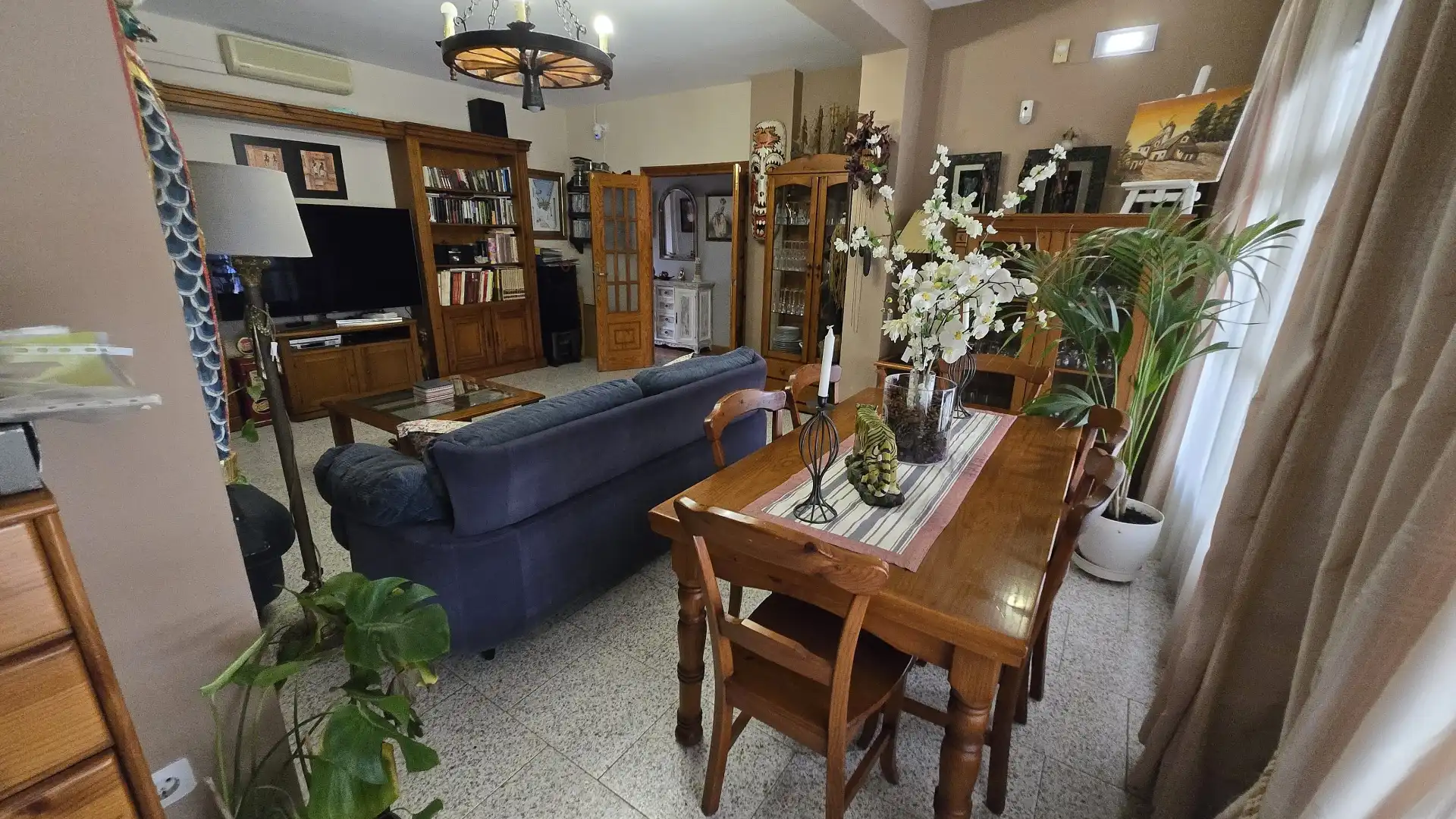 Living room of Houses for sale in Málaga  with Air Conditioner, Private garden and Terrace