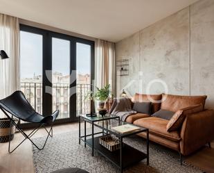 Sala d'estar de Apartament de lloguer en  Barcelona Capital amb Aire condicionat, Calefacció i Moblat
