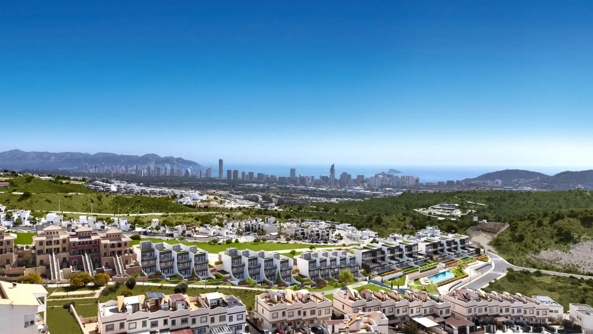 Exterior view of Flat for sale in Finestrat  with Air Conditioner, Heating and Terrace
