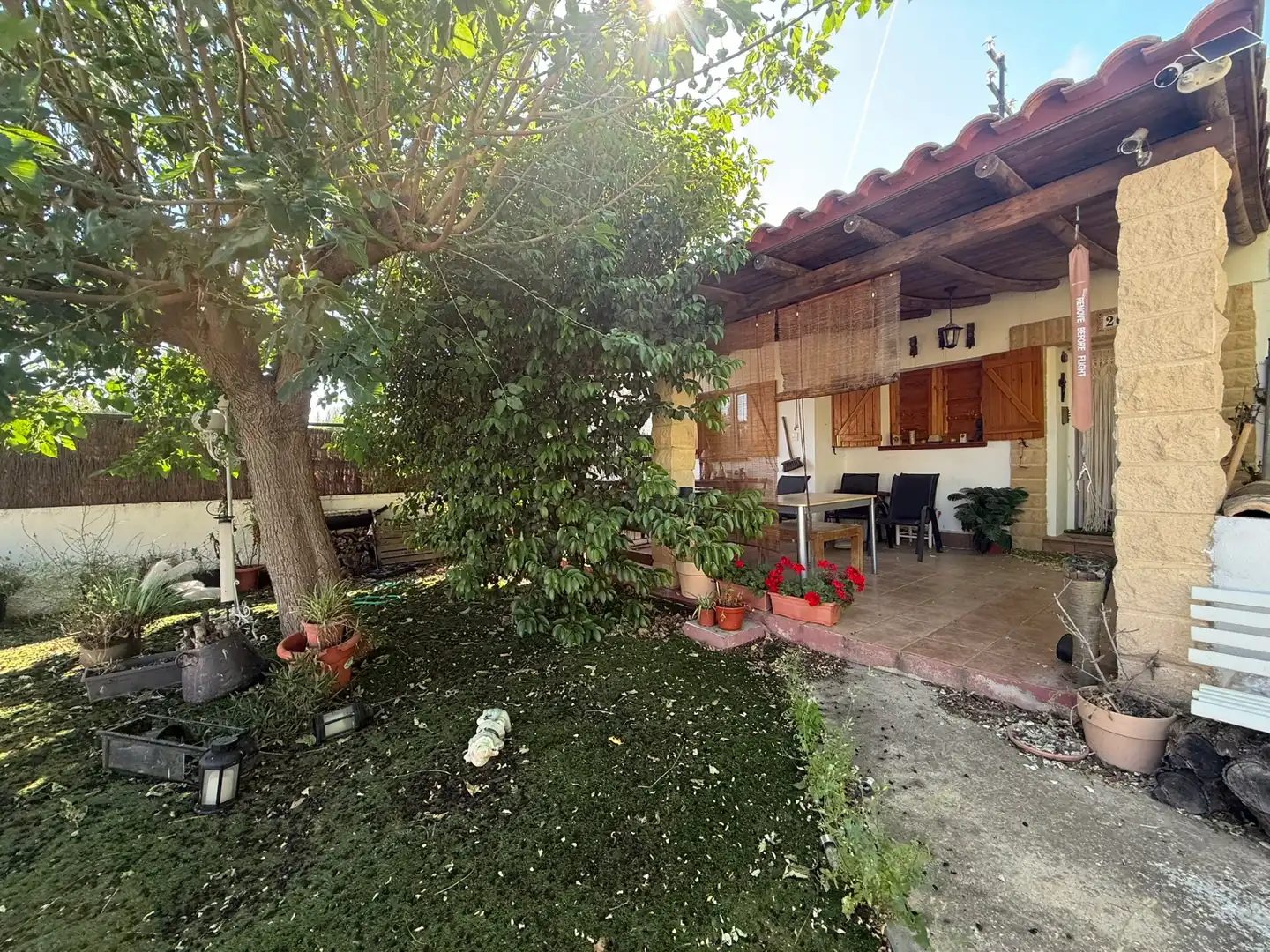Terraza de Casa o chalet en venta en Escatrón con Jardín privado, Amueblado y Lavadora