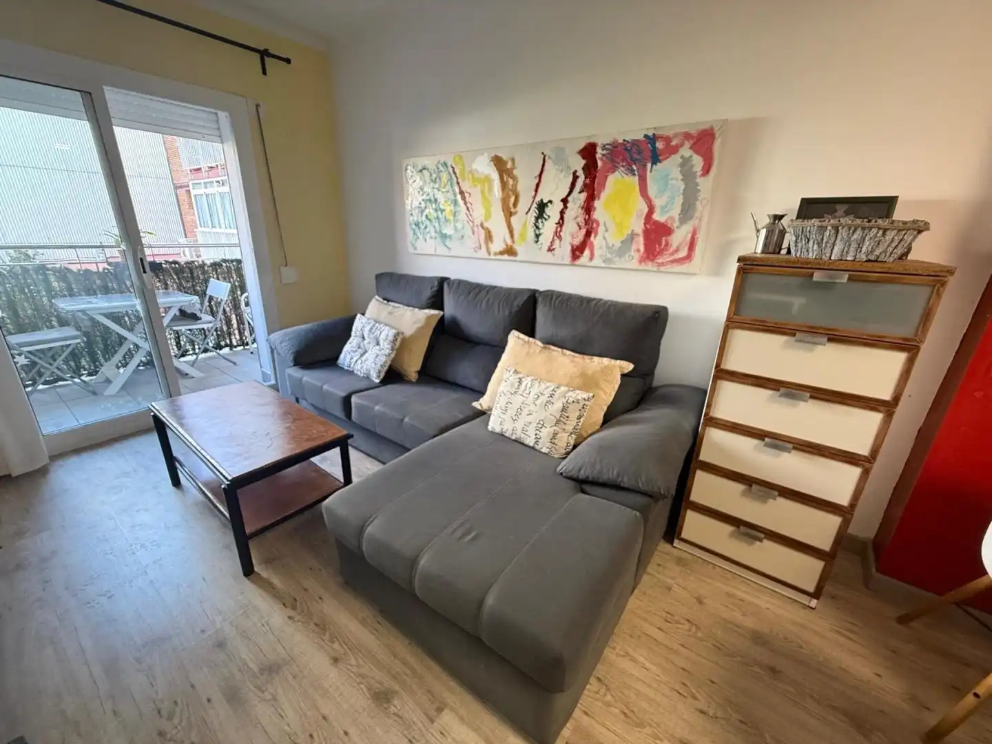 Wohnzimmer von Wohnung zum Verkauf in Pineda de Mar mit Klimaanlage, Heizung und Möbliert