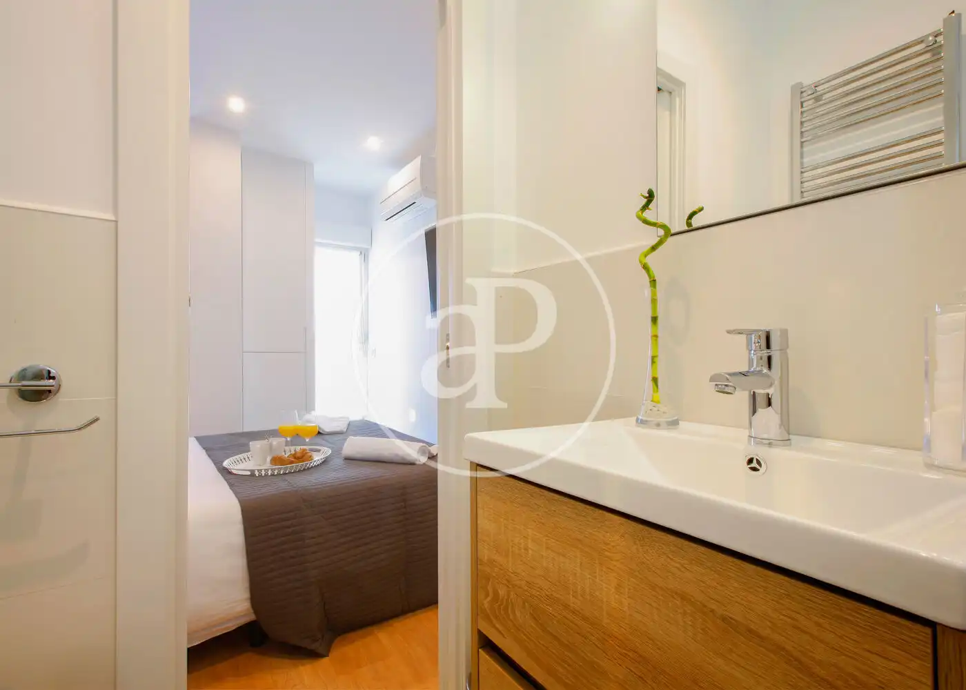Baño de Piso de alquiler en Madrid con Aire acondicionado, Calefacción y Amueblado