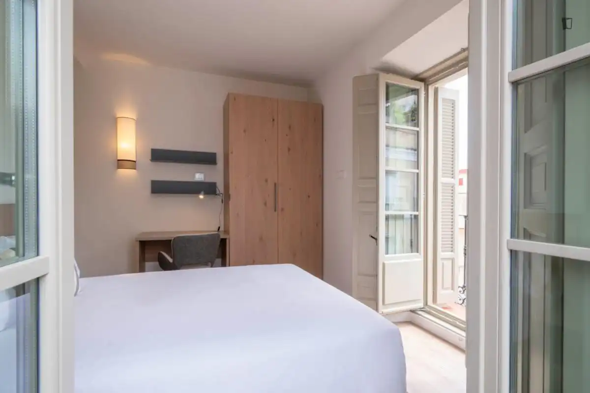 Bedroom of Houses for share in Madrid  with Heating, Furnished and Oven