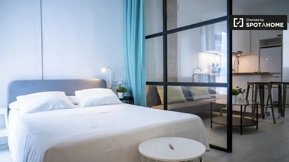 Bedroom of Flat for rent in Valencia  with Air Conditioner, Heating and Furnished