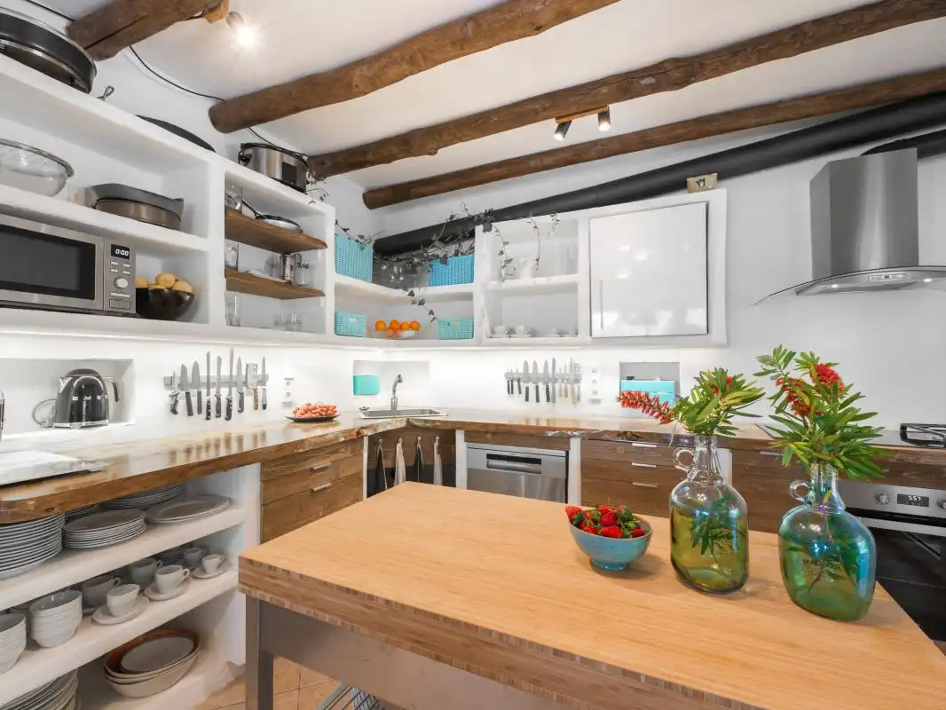 Kitchen of Houses for sale in Sant Josep de sa Talaia  with Air Conditioner, Heating and Private garden