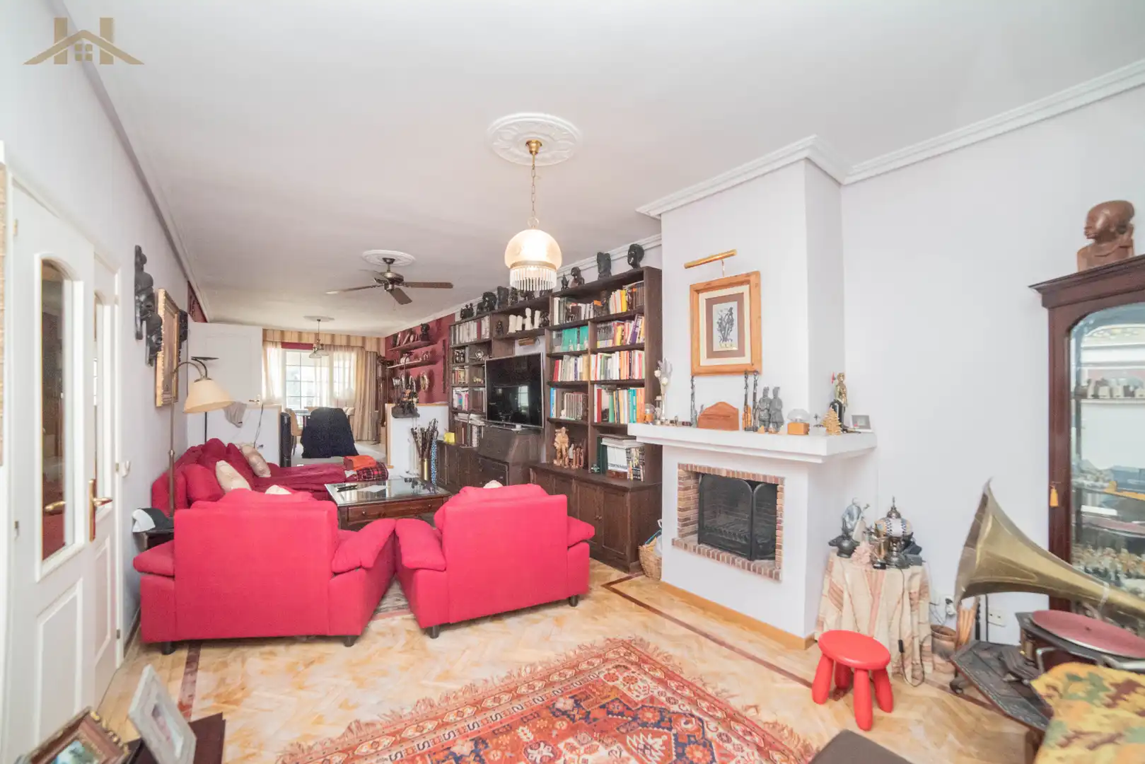Sala de estar de Casa adosada en venta en Torrelodones con Amueblado