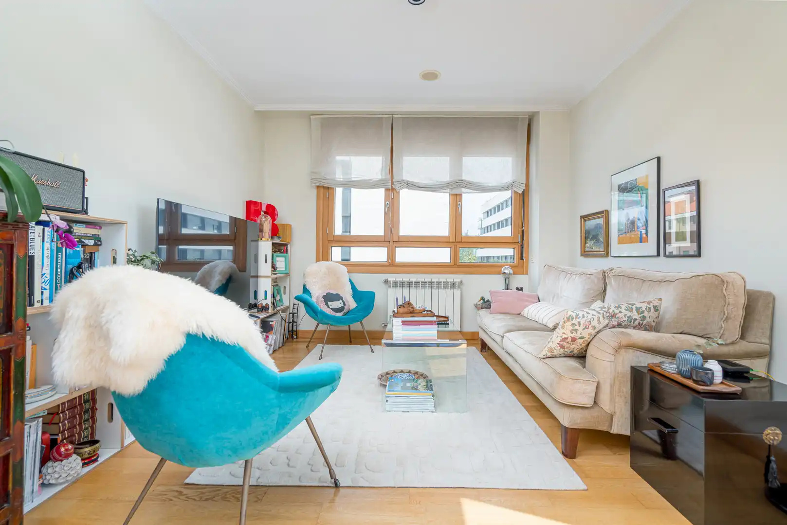 Wohnzimmer von Wohnung zum Verkauf in Gijón  mit Heizung und Parkett