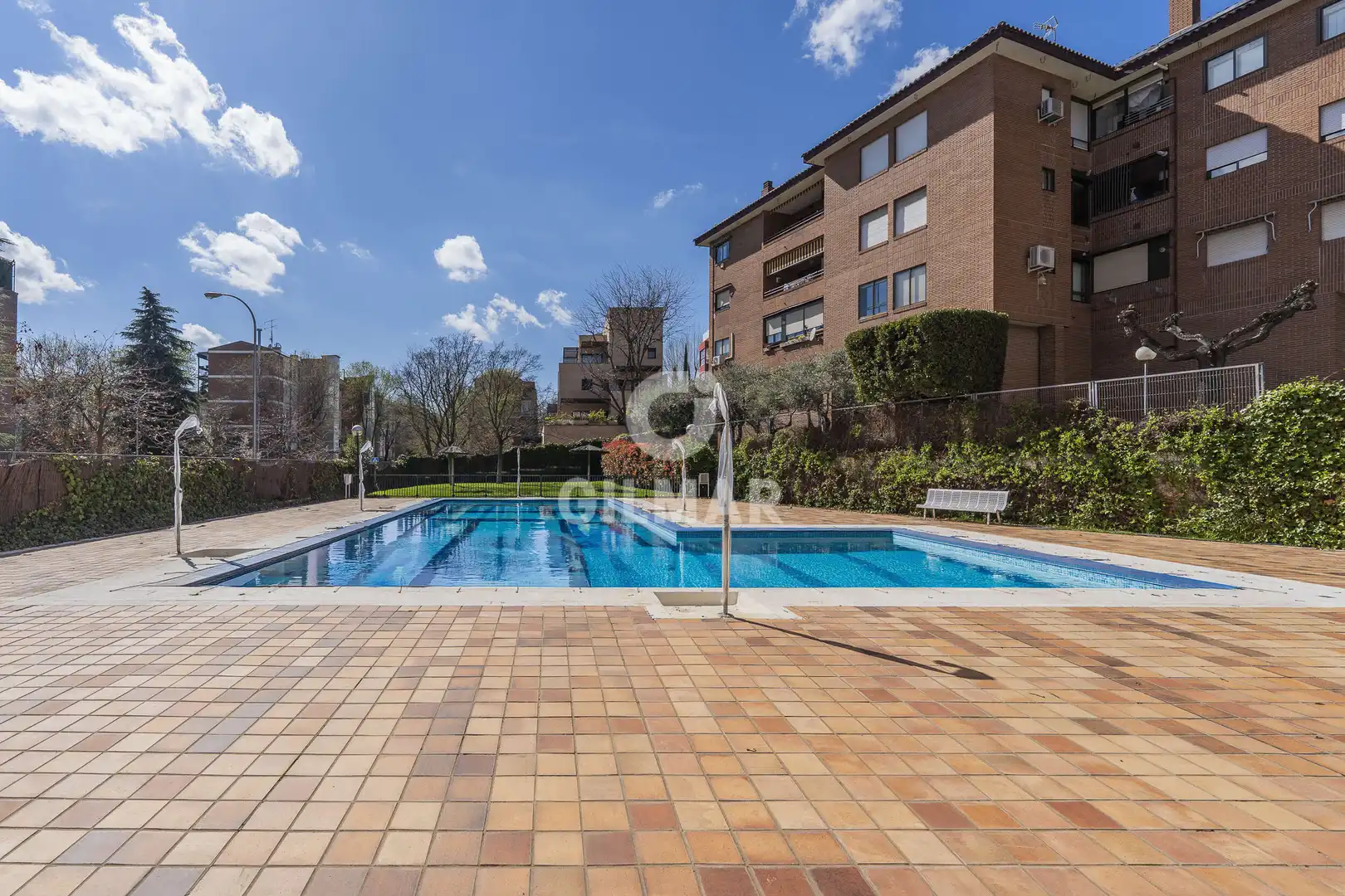 Swimming pool of Flat for sale in Madrid  with Heating, Private garden and Swimming Pool