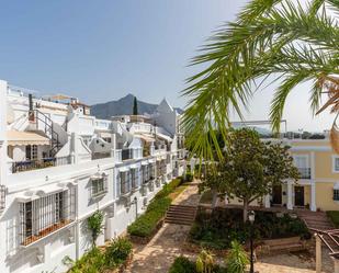 Exterior view of Single-family semi-detached for sale in Marbella  with Air Conditioner, Heating and Storage room