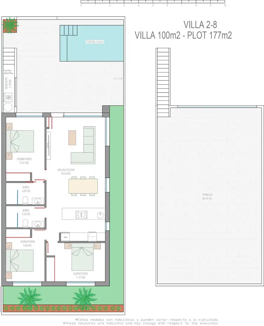 Doppelhaushälfte mit Pool zum Verkauf in San Javier ciudad, imagen 15