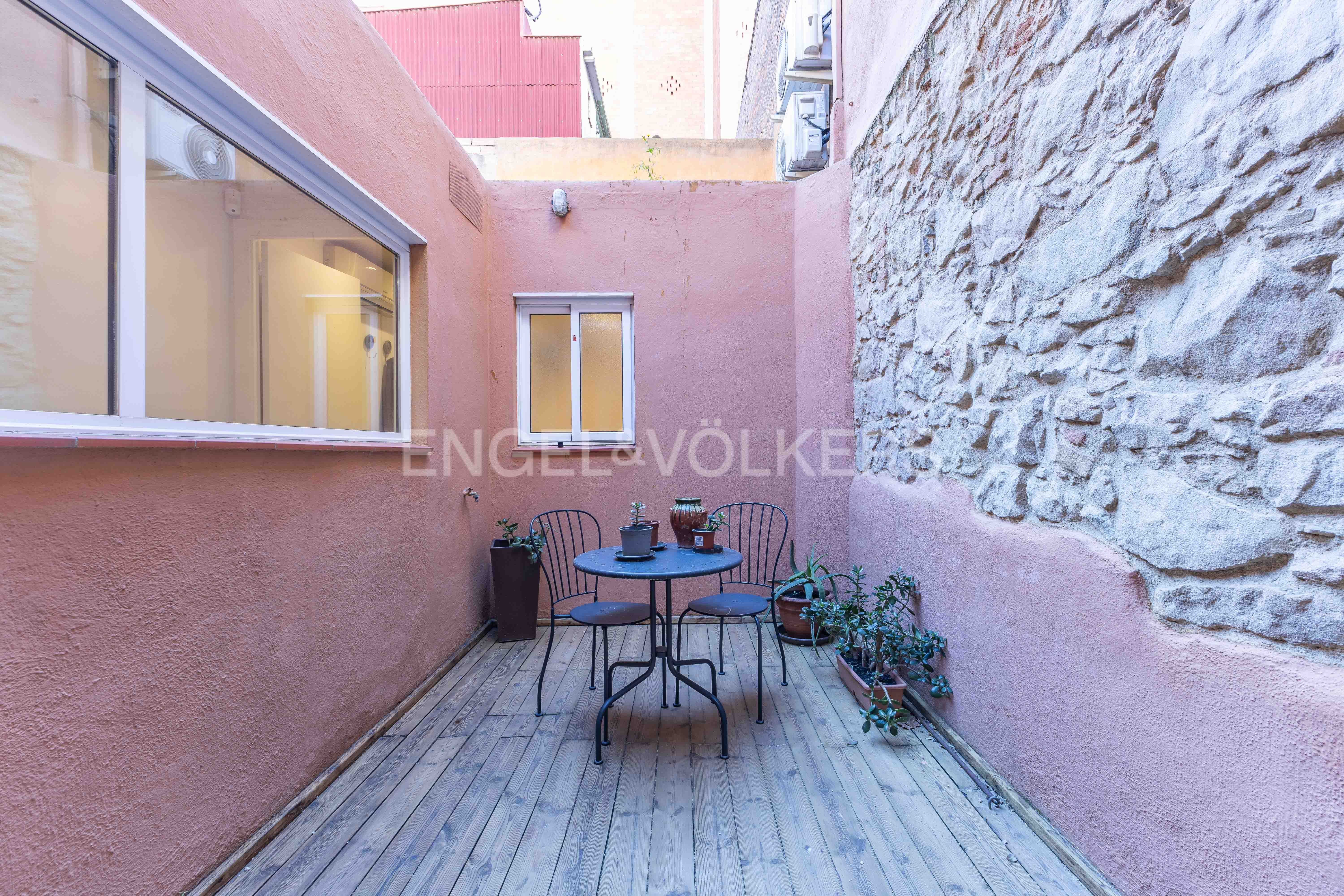 Terrace of Apartment to rent in  Barcelona Capital  with Air Conditioner, Heating and Parquet flooring