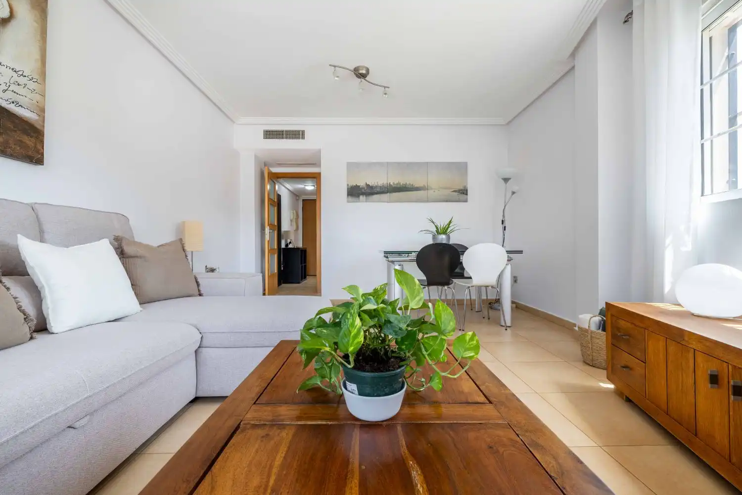 Sala de estar de Piso de alquiler en Murcia con Aire acondicionado, Calefacción y Trastero
