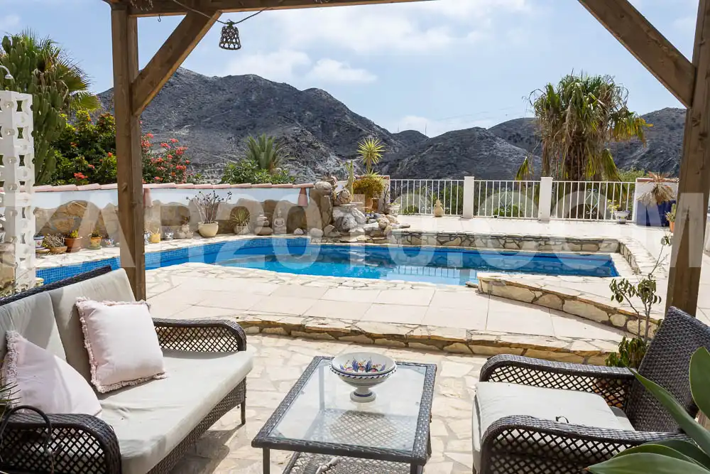 Terrassa de Casa o xalet en venda en Mojácar amb Aire condicionat, Jardí privat i Terrassa