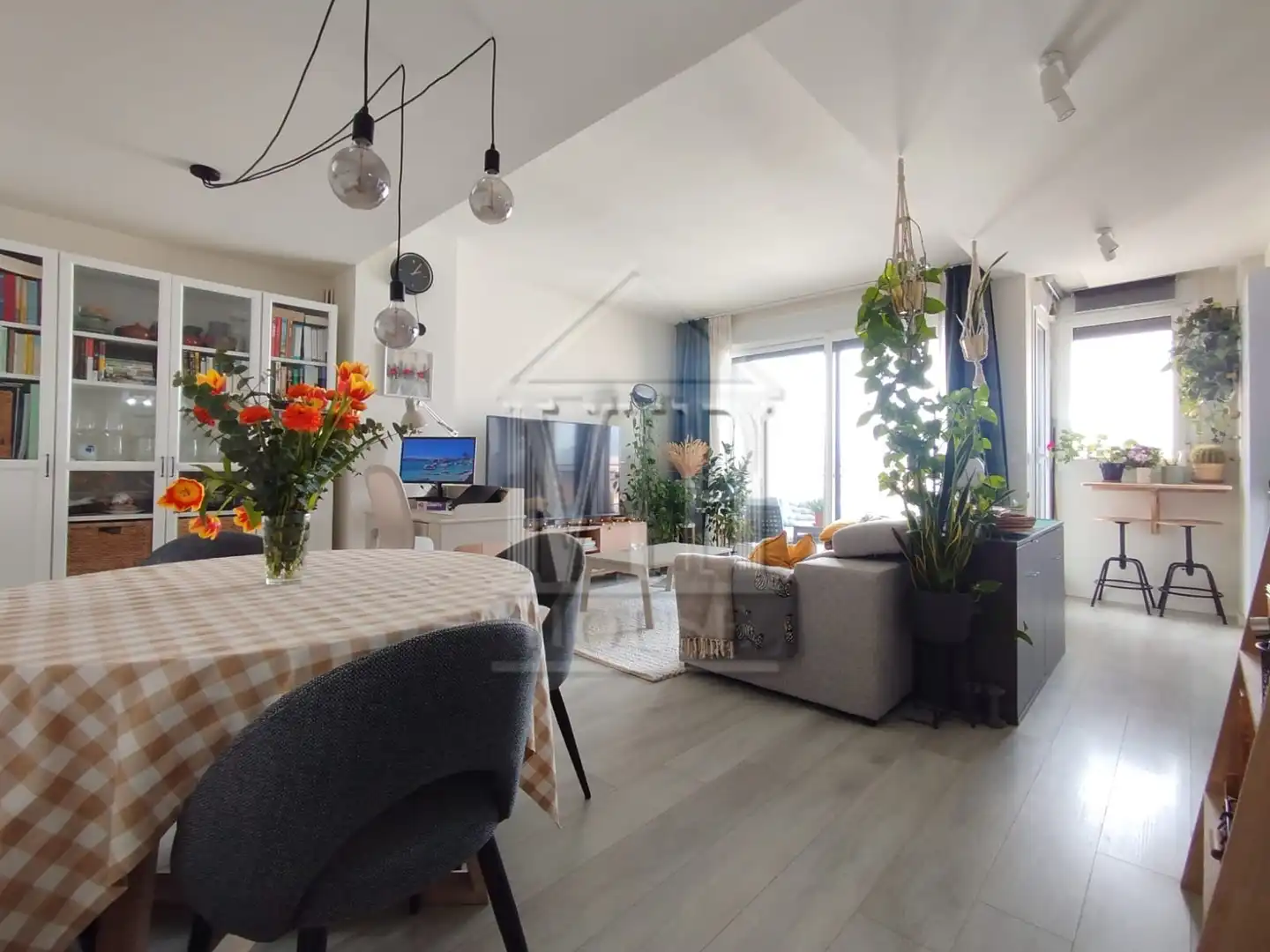 Sala de estar de Piso en venta en Badalona con Aire acondicionado, Calefacción y Parquet