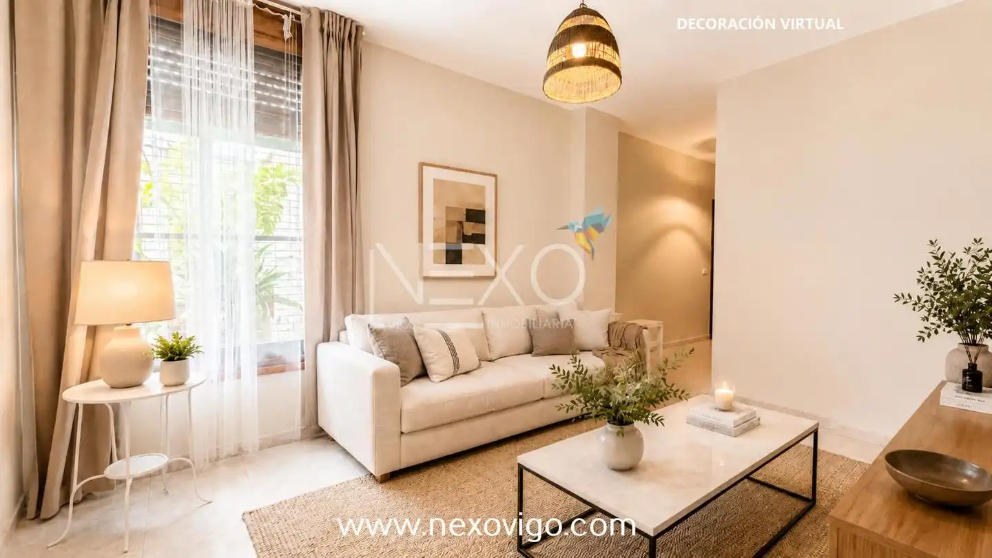 Sala d'estar de Apartament en venda en Bueu amb Calefacció i Traster